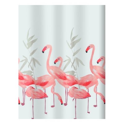 SPIRELLA Rideau de douche Polyester flamingo 180x200cm Saumon - Rose - 