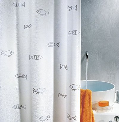 SPIRELLA Rideau de douche Polyester kos 120x200cm Argent - Gris - 