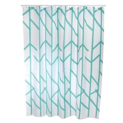 MSV Rideau de douche Polyester TREE 180x200cm QUALITE PREMIUM Turquoise