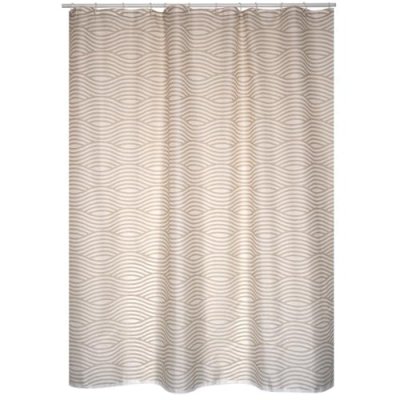 MSV Rideau de douche SEVENTIES Polyester 180X200cm Bleu & Blanc