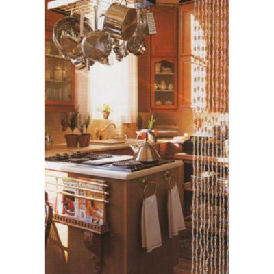 Rideau de porte en ma&iuml;s, l.90 x H.200 cm, beige, E 107 naturel