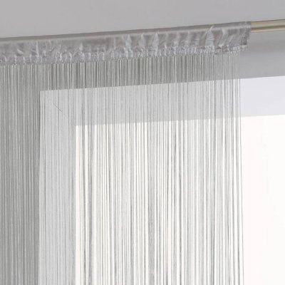 Rideau Fil - Gris - 90x200 cm - Atmosphera cr&eacute;ateur d'int&eacute;rieur