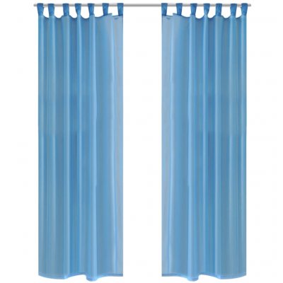Rideau fin Turquoise 140x175 cm 2 pcs Vidaxl Turquoise