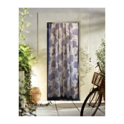Rideau marseillais imprim&eacute; 200g/m2 Lavande 225 x 140 cm - Multicolore