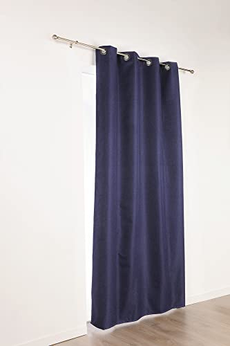 Rideau occultant (140 x H240 cm) Calypso Bleu roi