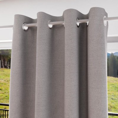 Rideau occultant &agrave; oeillets Eclipse gris 135x250 cm