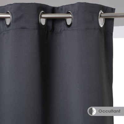 Rideau occultant gris anthracite 260x140cm