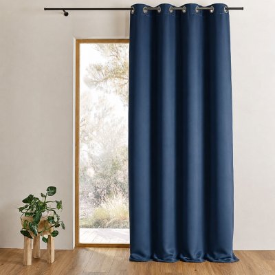 Rideau Occultant Non Feu M1 - Bleu Outremer - 140 x 180 cm