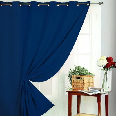Rideau Occultant Non Feu M1 - Bleu Outremer - 140 x 260 cm