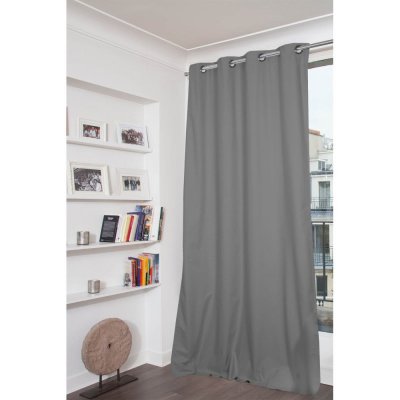 Rideau occultant total oeillet gris mc09 135 x 250 (lxh) 