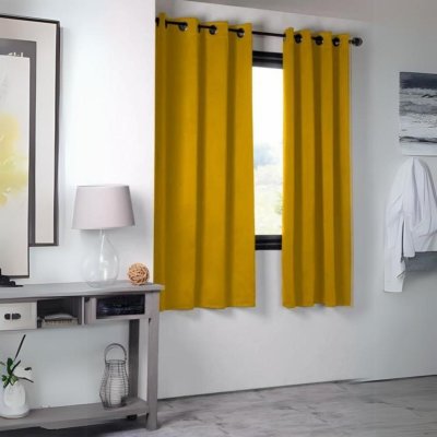 Rideau Occultant Uni 210gr/m2 - Moutarde - 140 x 280 cm