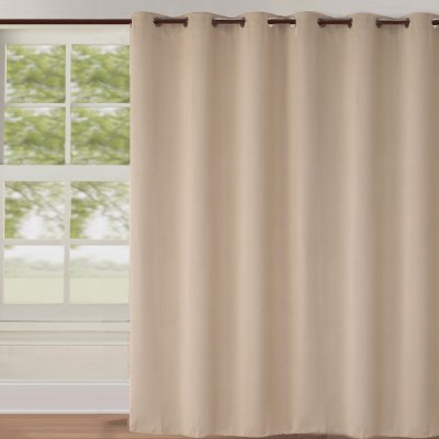 Rideau Occultant Uni Grande Largeur Beige 240 x 260 cm - Beige