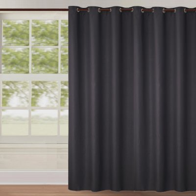 Rideau Occultant Uni Grande Largeur - Gris - 240 x 260 cm