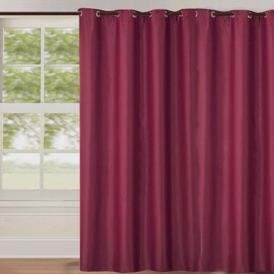 Rideau Occultant Uni Grande Largeur Rouge 240 x 260 cm - Rouge