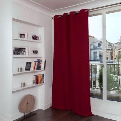 Rideau Phonique Occultant et Thermique MOONDREAM Grenat 145x 260 cm