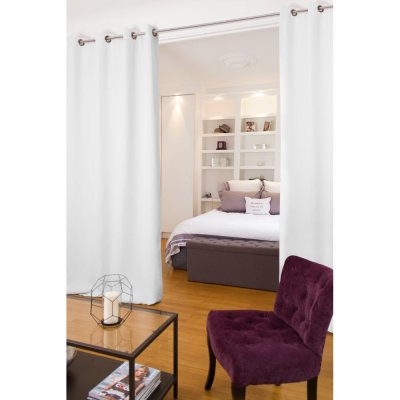 Rideau S&eacute;parateur de Pi&egrave;ce MOONDREAM - Blanc - 140 x 250 cm