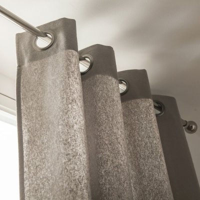 Rideau tamisant, Metis taupe l.135 x H.260 cm LINDER