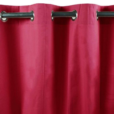 Rideau TOILE DE TOSCANE 100% Coton (150x250cm) Rouge - MonBeauRideau
