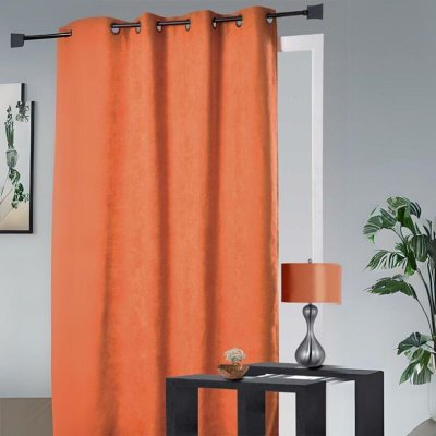 Rideau Unie Aspect Velours Terracotta 140 x 260cm