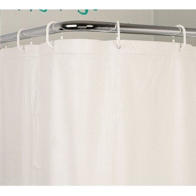 PELLET Rideaux de douche - PVC blanc - 1,8 x 0,9 m -  ASC