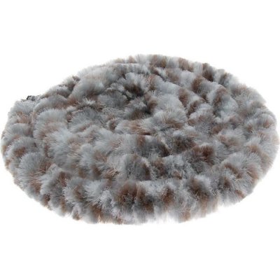GENERIQUE Rideaux de porte Chenilles tricolores - Marron/Blanc/Gris 