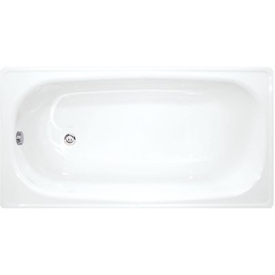 Riga Baignoire gain de place 140 x 70 cm en acier &eacute;maill&eacute;, Blanc (H2340400000001)