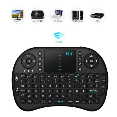 RII  Mini i8 - Clavier - avec pav&eacute; tactile - sans fil - 2.4 GHz - AZERTY
