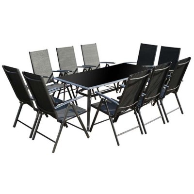 CONCEPT USINE Rimini 10. Salon de jardin en aluminium 10 places. 
