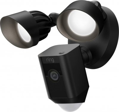 RING  FLOODLIGHT CAM WIRED PLUS BLACK 