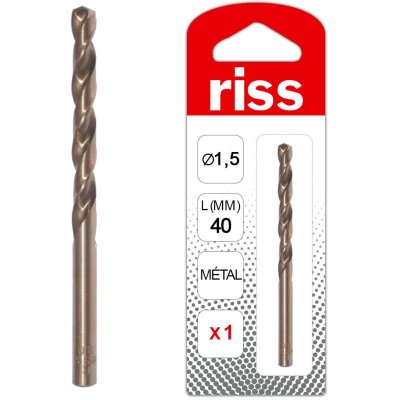 RISS  - Foret HSS cobalt 5% 1.5mm &eacute;tui 