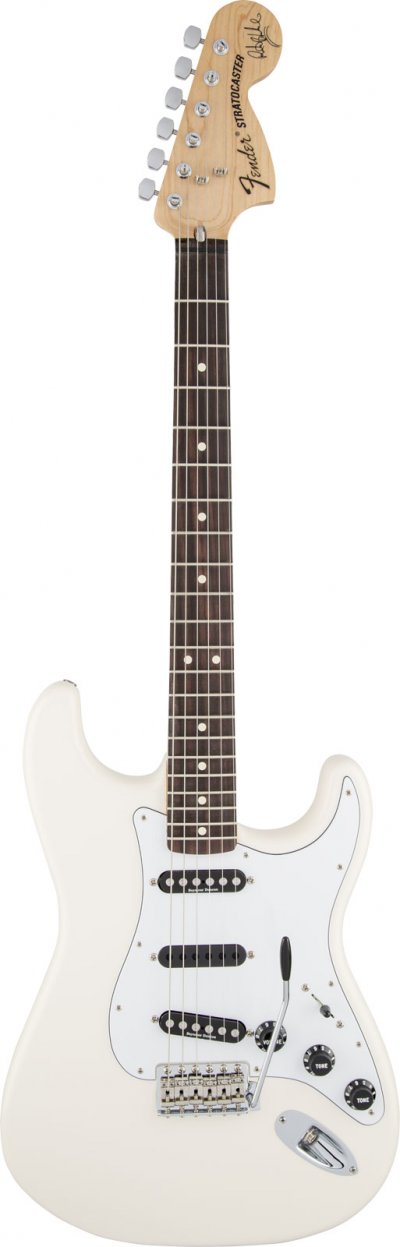 FENDER Ritchie Noiremore Stratocaster - Scalloped touche palissandre - Olympic White (+ housse)
