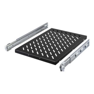 RITTAL  - &Eacute;tag&egrave;re pour rack - RAL 9005 - 1U - 19"" - pour TS IT