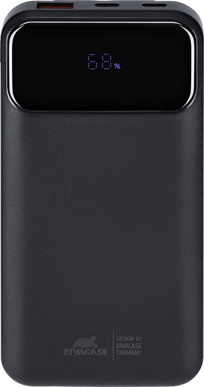 RIVACASE  Powerbank 10000mAh Power Delivery 22.5W Universelle Charge Rapide Noir