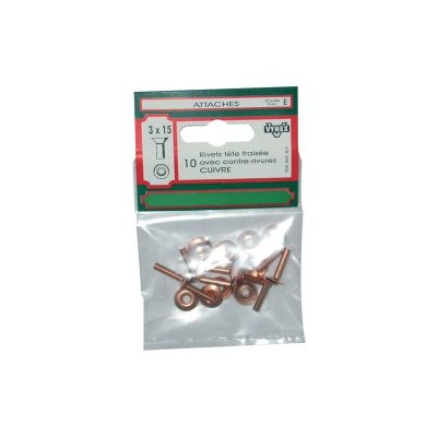 VYNEX Rivet t&ecirc;te frais&eacute;e - cuivre - 4x20 mm