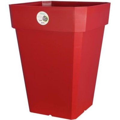 RIVIERA  Pot &agrave; Soleilla Carr&eacute;, 50cm Diam&egrave;tre, Rouge 405056
