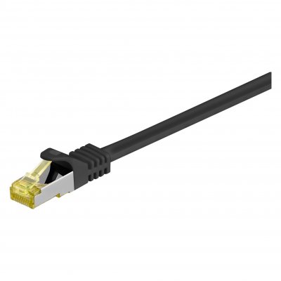 GOOBAY RJ-45 CAT7 2m - 2 m - Cat7 - s/ftp (s-stp) - RJ-45 - RJ-45 - Noir (91608) - 