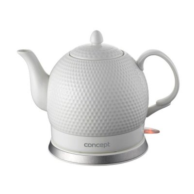 CONCEPT RK0050 Bouilloire &Eacute;l&eacute;ctrique 1.2L 220V 1000W Sans Fil C&eacute;ramique Blanc