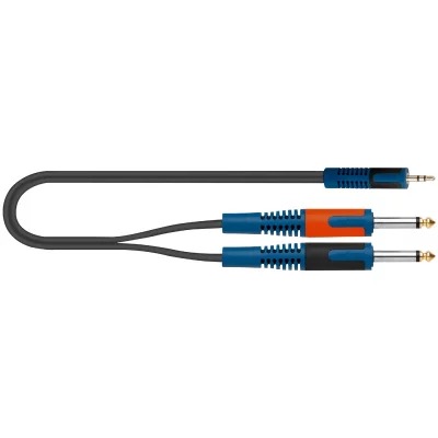 QUIKLOK RKSA140-5 - C&acirc;ble audio RokSolid minijack st&eacute;r&eacute;o - 2 x jack mono 5 m