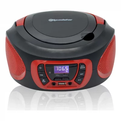 ROADSTAR  CDR-365U/RD Radio CD num&eacute;rique portable USB/AUX Rouge