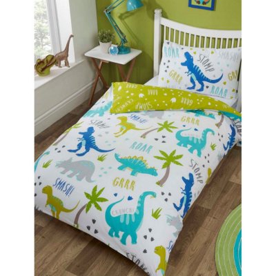 ARGOFIELD Roarsome Dinosaur Single Housse de couette et taie d'oreiller