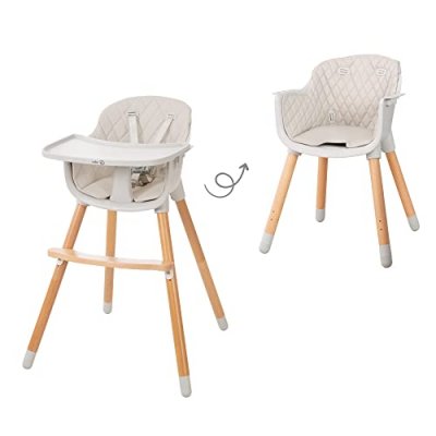 ROBA  2 en 1 Chaise Haute ""Style Up Wood"" + Rembourrage de si&egrave;ge 7575GA