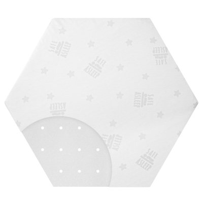 ROBA  ""Air"" Matelas Parc B&eacute;b&eacute; ""safe asleep&reg;"" Hexagonal - 112 x 97 cm - avec Housse Jacquard