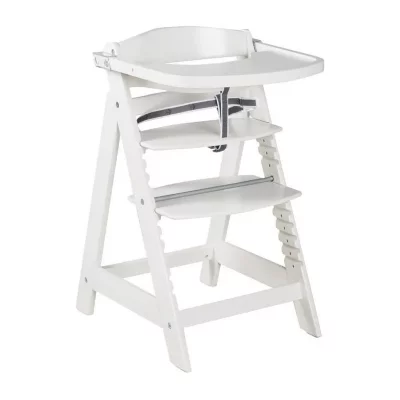 ROBA  Chaise Haute &Eacute;volutive ""Sit Up Click et Fun"" + Plateau Repas Amovible - Bois Laqu&eacute; Blanc