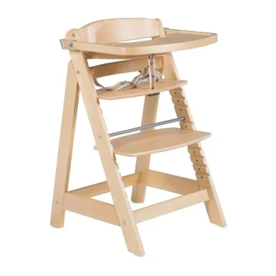 ROBA  Chaise Haute &Eacute;volutive ""Sit Up Click et Fun"" + Plateau Repas Amovible - Bois Naturel