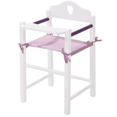 ROBA  Chaise haute pour Poup&eacute;e ""Fienchen"" en bois - Blanc laqu&eacute;