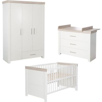 ROBA  Chambre B&eacute;b&eacute; Compl&egrave;te ""Lucy"" - Lit 70x140 cm + Commode &agrave; langer + Armoire