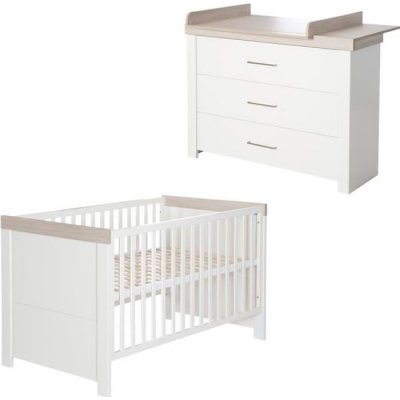 ROBA  Chambre B&eacute;b&eacute; Duo ""Lucy""  - Lit 70x140 cm + Commode &agrave; langer large