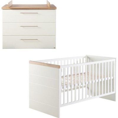 ROBA  Chambre B&eacute;b&eacute; duo ""Nele"" - Lit 70x140 cm + Commode &agrave; langer