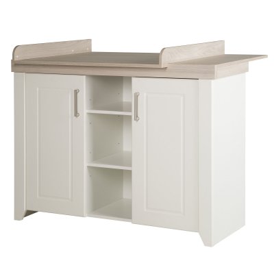 ROBA  Commode &agrave; langer ""Felicia""  - 2 portes 3 niches - Blanc