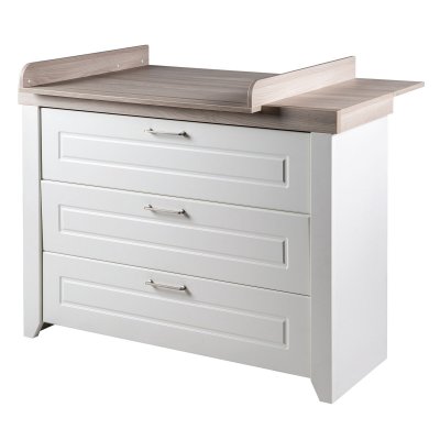 ROBA Commode &agrave; langer ""Felicia""  - 3 tiroirs - hauteur &agrave; langer 90 cm  - Blanc
